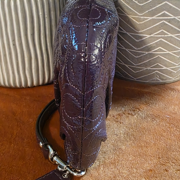 COACH  Purple Embossed Clutch - Picture 9 of 15